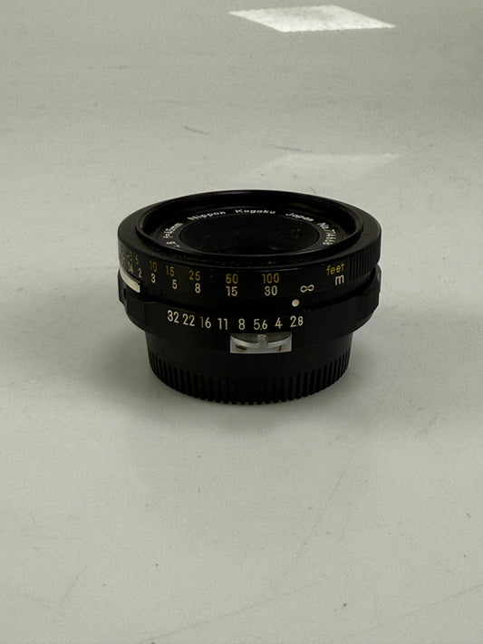 Nikon Nikkor 45mm f2.8 GN Guide Number non-AI Prime Lens
