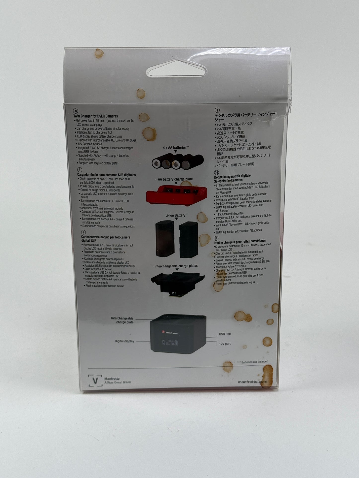 Manfrotto Pro CUBE Professional Twin Charger, for Sony BX1, FW50, FZ100