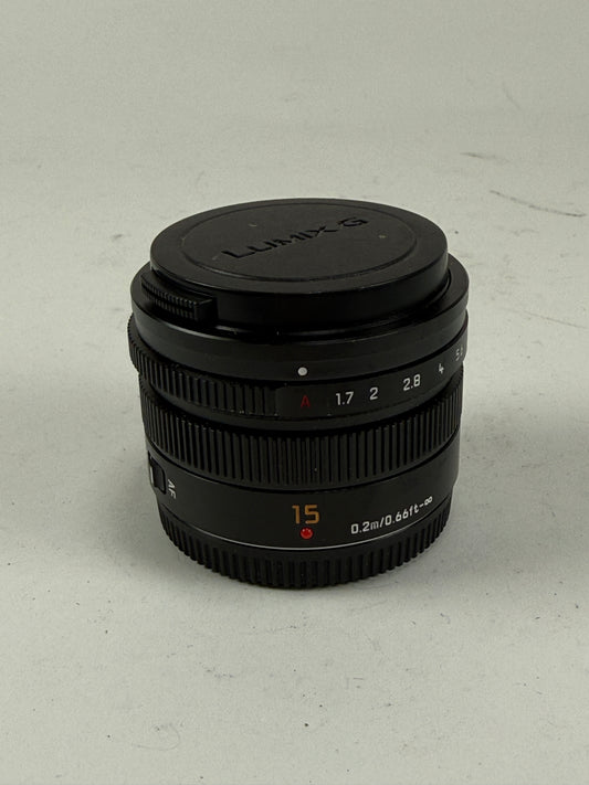 Panasonic Leica DJI 15mm f1.7 Lens for MFT Micro Four Thirds Mount Cameras