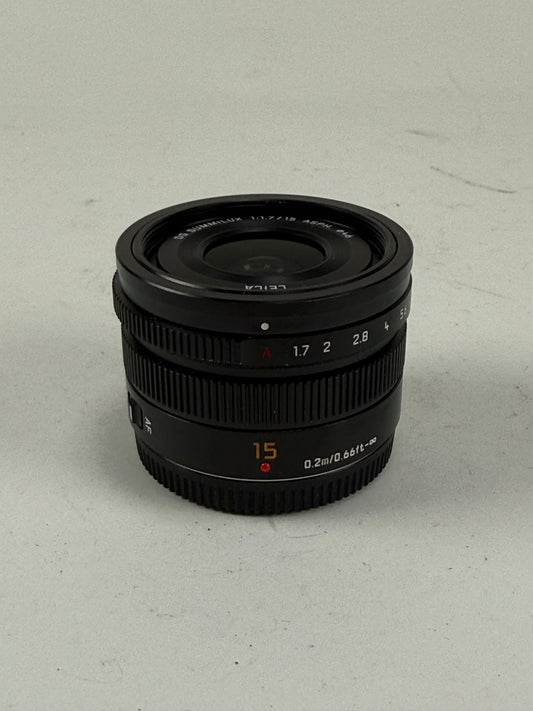 Panasonic Leica DJI 15mm f1.7 Lens for MFT Micro Four Thirds Mount Cameras