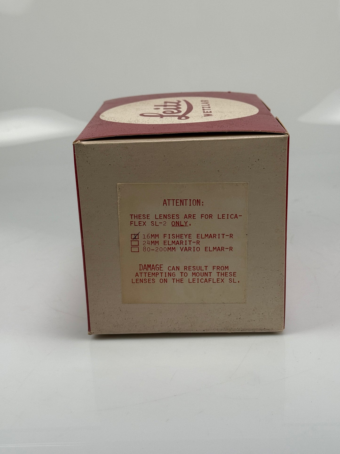 Box for Leica Fisheye-Elmarit-R 16mm f2.8