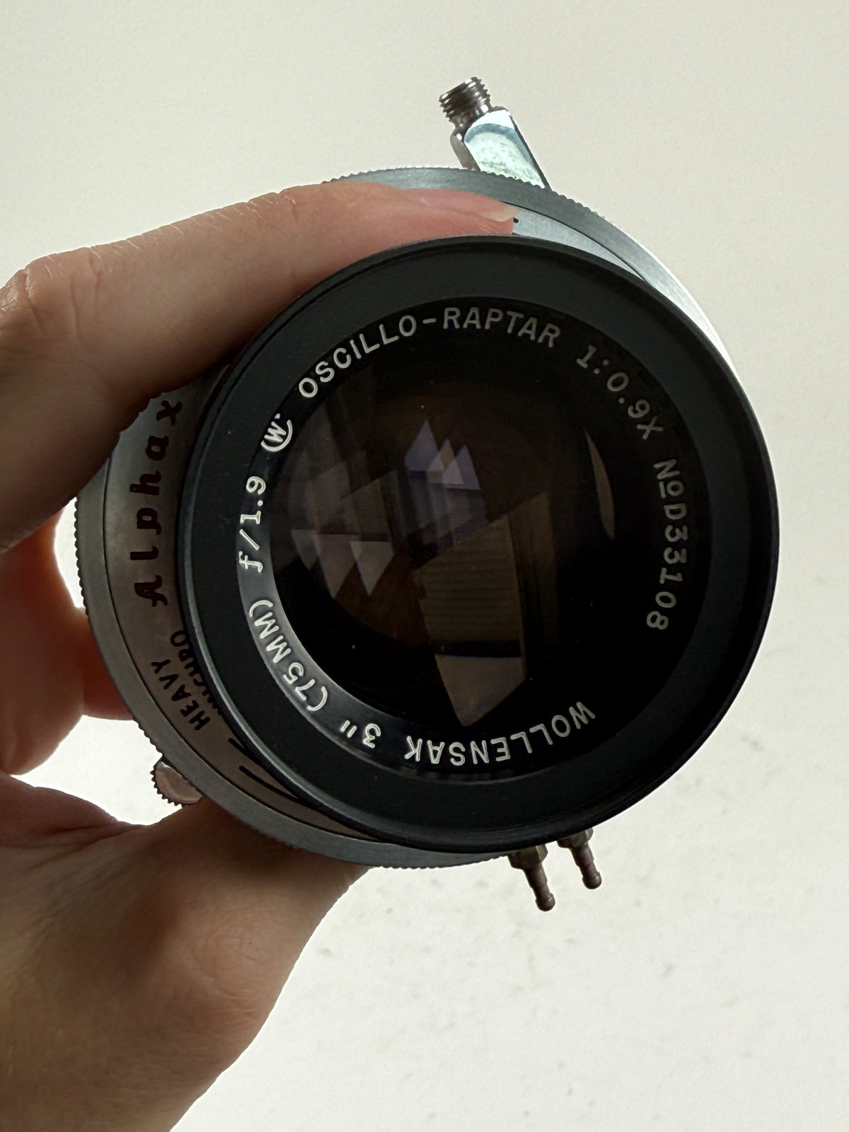 Wollensak Oscillo Raptar 0.9X 3 inch 75mm f1.9