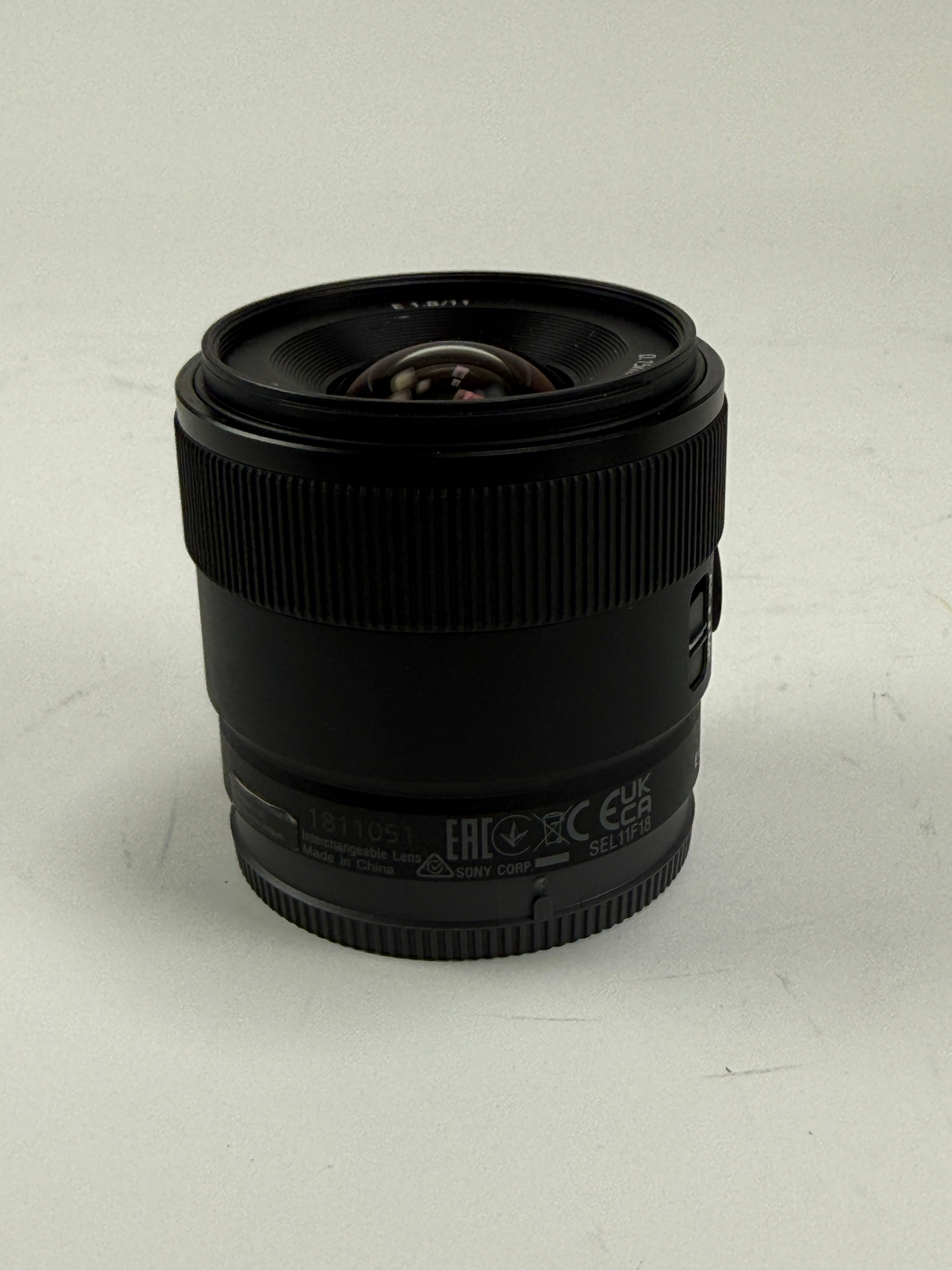 Sony E 11mm 11 f1.8 f/1.8 G APS-C Wide Angle Lens (SEL11F18