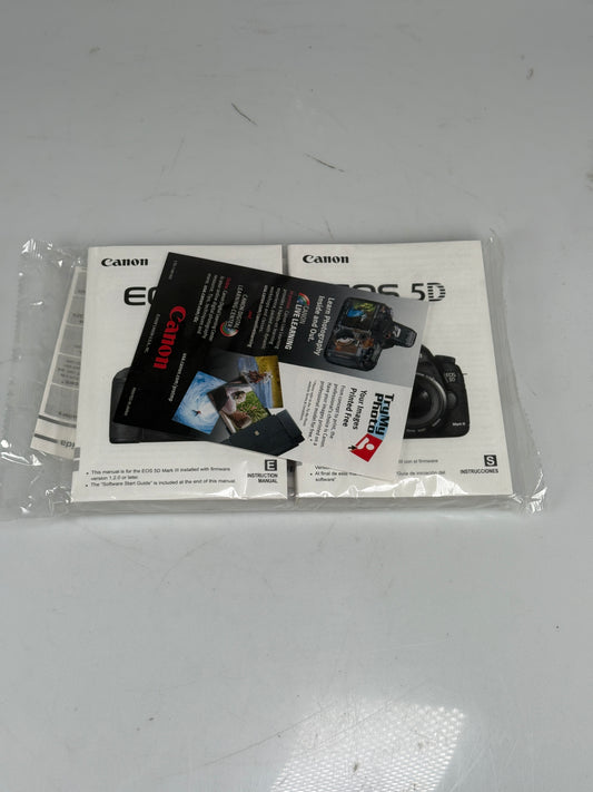 Canon 5D mark iii Instruction Owners Manual
