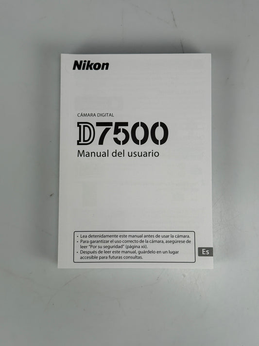 Nikon D7500 Genuine Camera Instruction Book / Manual / User Guide In Spanish