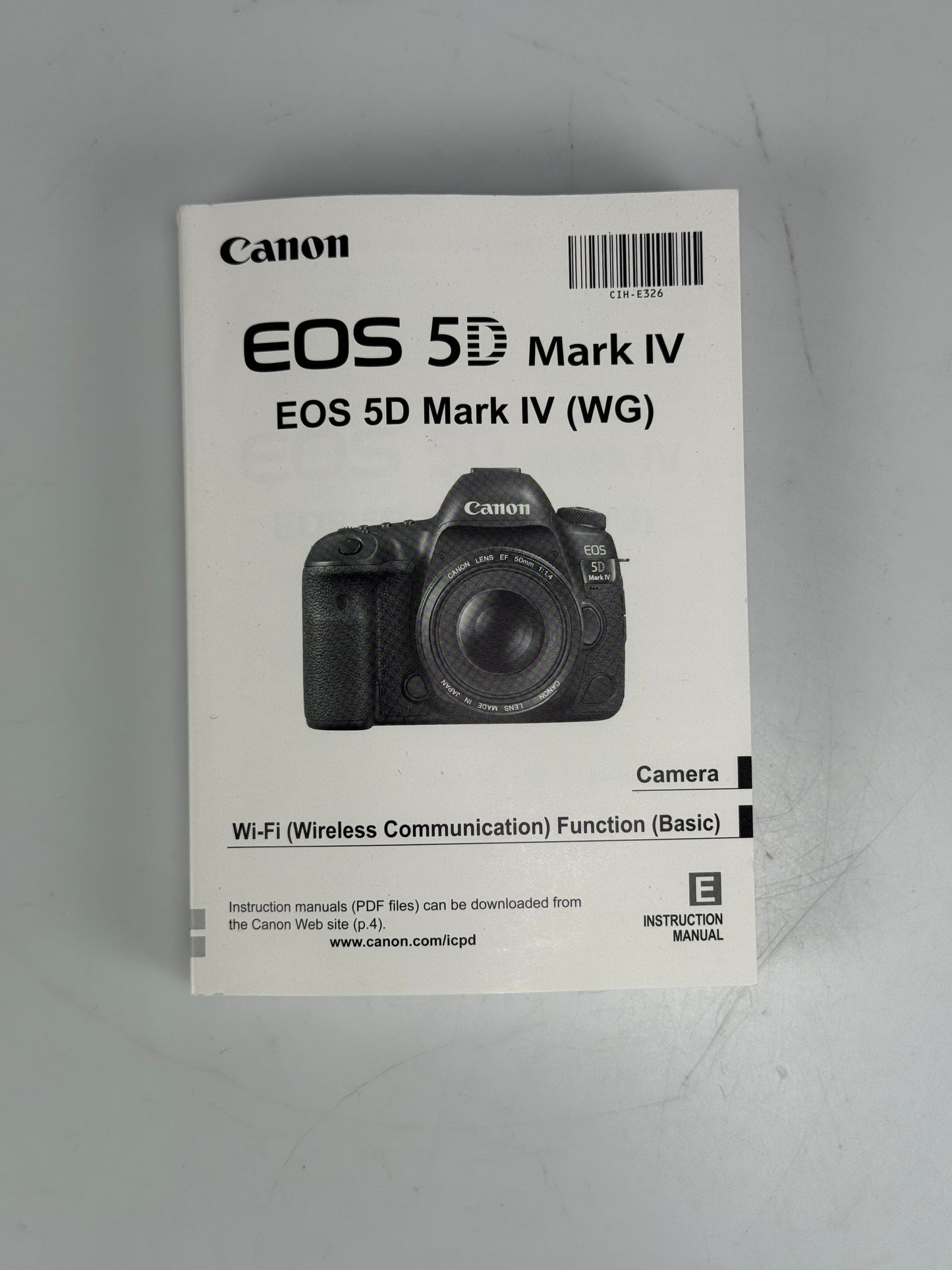 Canon EOS 5D Mark IV Camera Instruction Manual English