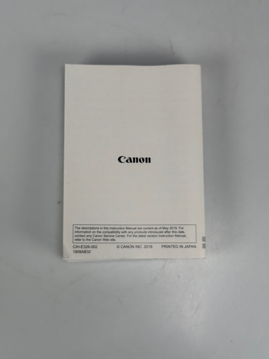 Canon EOS 5D Mark IV Camera Instruction Manual English