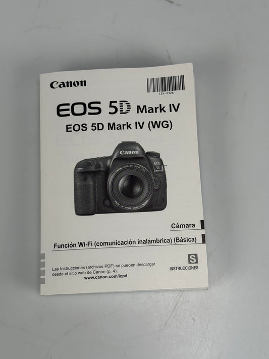 Canon EOS 5D Mark IV Camera Instruction Manual Spanish