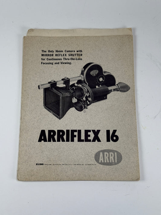 Arriflex Arri 16 Instruction Product Manual RARE