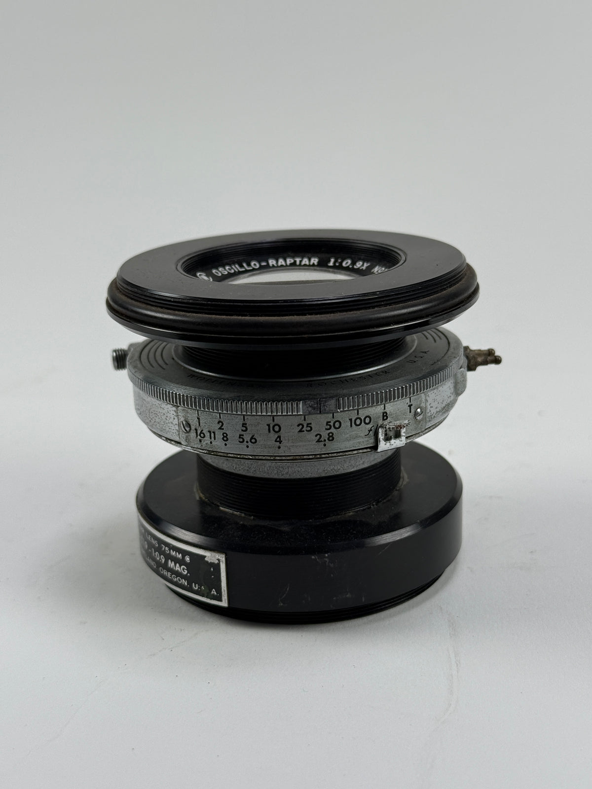 Wollensak Oscillo Raptar 0.9X 3 inch 75mm f1.9
