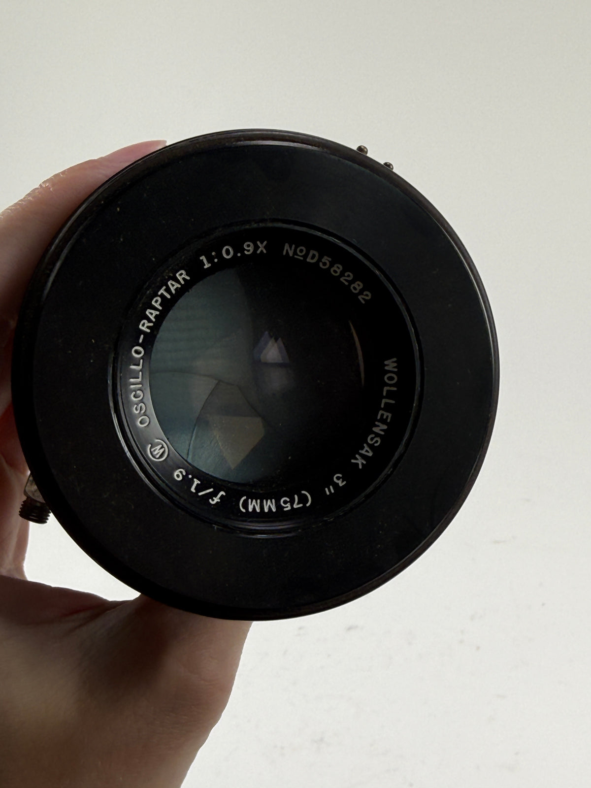 Wollensak Oscillo Raptar 0.9X 3 inch 75mm f1.9