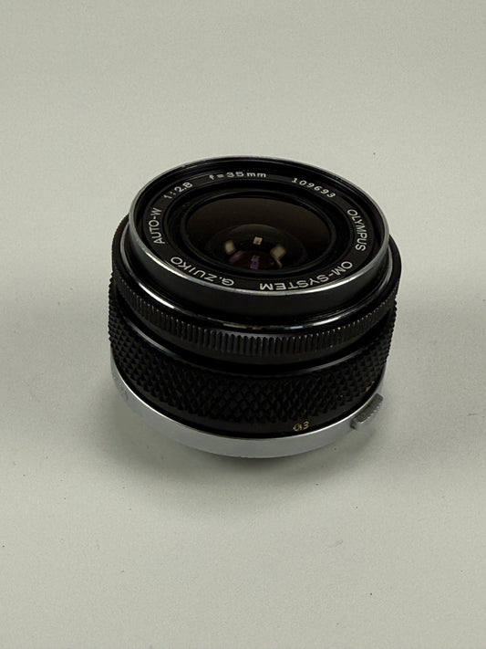 Olympus OM-System Zuiko MC Auto W 35mm f2.8 MF lens