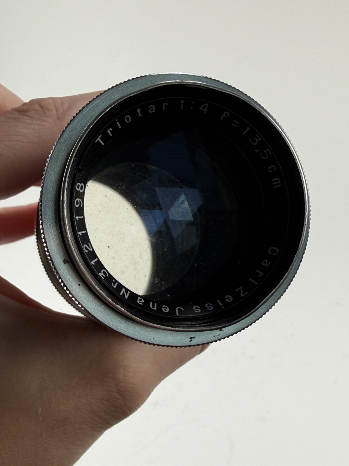 Carl Zeiss Jena Triotar 13.5cm f4 Chrome Lens Exakta Mount