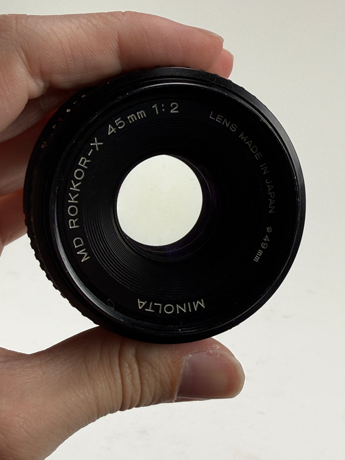 Minolta MD Rokkor-X 45mm f2 Prime lens