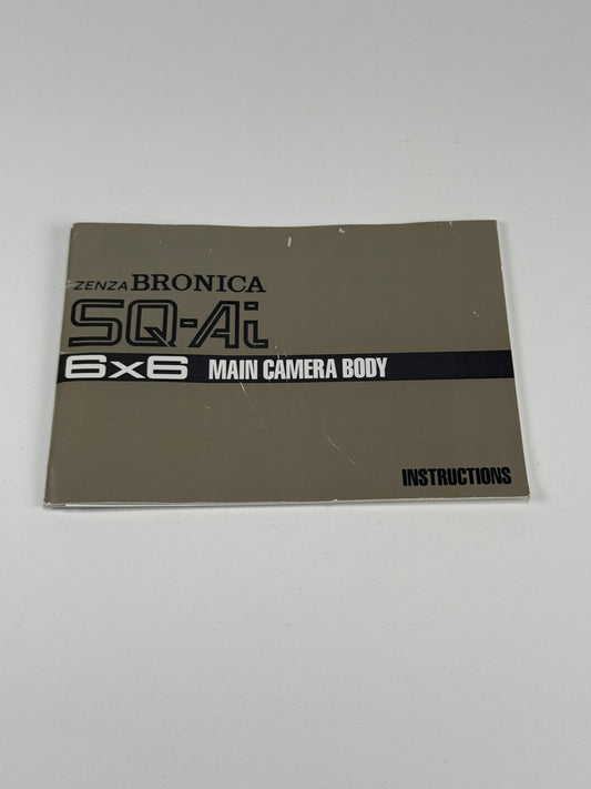Bronica SQ-Ai SQ AI Camera instruction manual