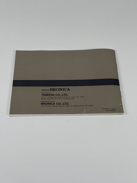 Bronica SQ-Ai SQ AI Camera instruction manual