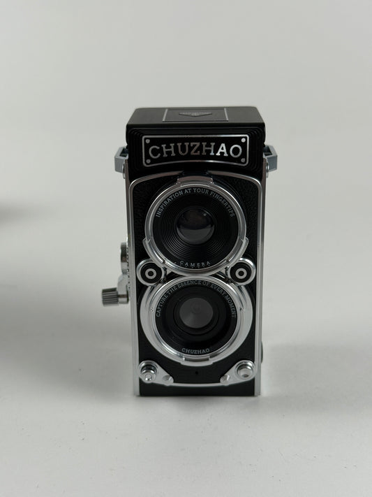 CHUZHAO Digital Camera Retro, 12MP Portable TLR Style Twin-Lens Vintage Camera