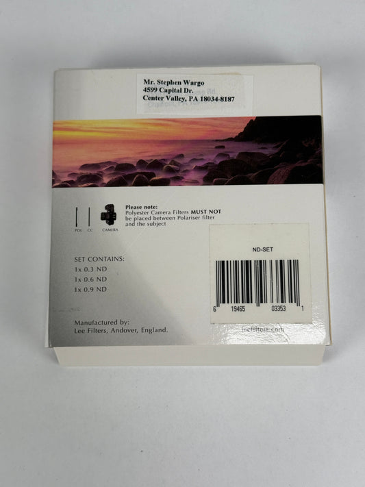 Lee Filters - Polyester Technical Filter set (ND0.3, ND0.6, ND0.9) - 100x100mm
