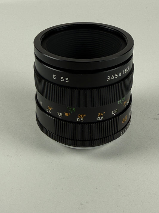 Leica 60mm f2.8 Macro-Elmarit-R 3 Cam E55 R Lens