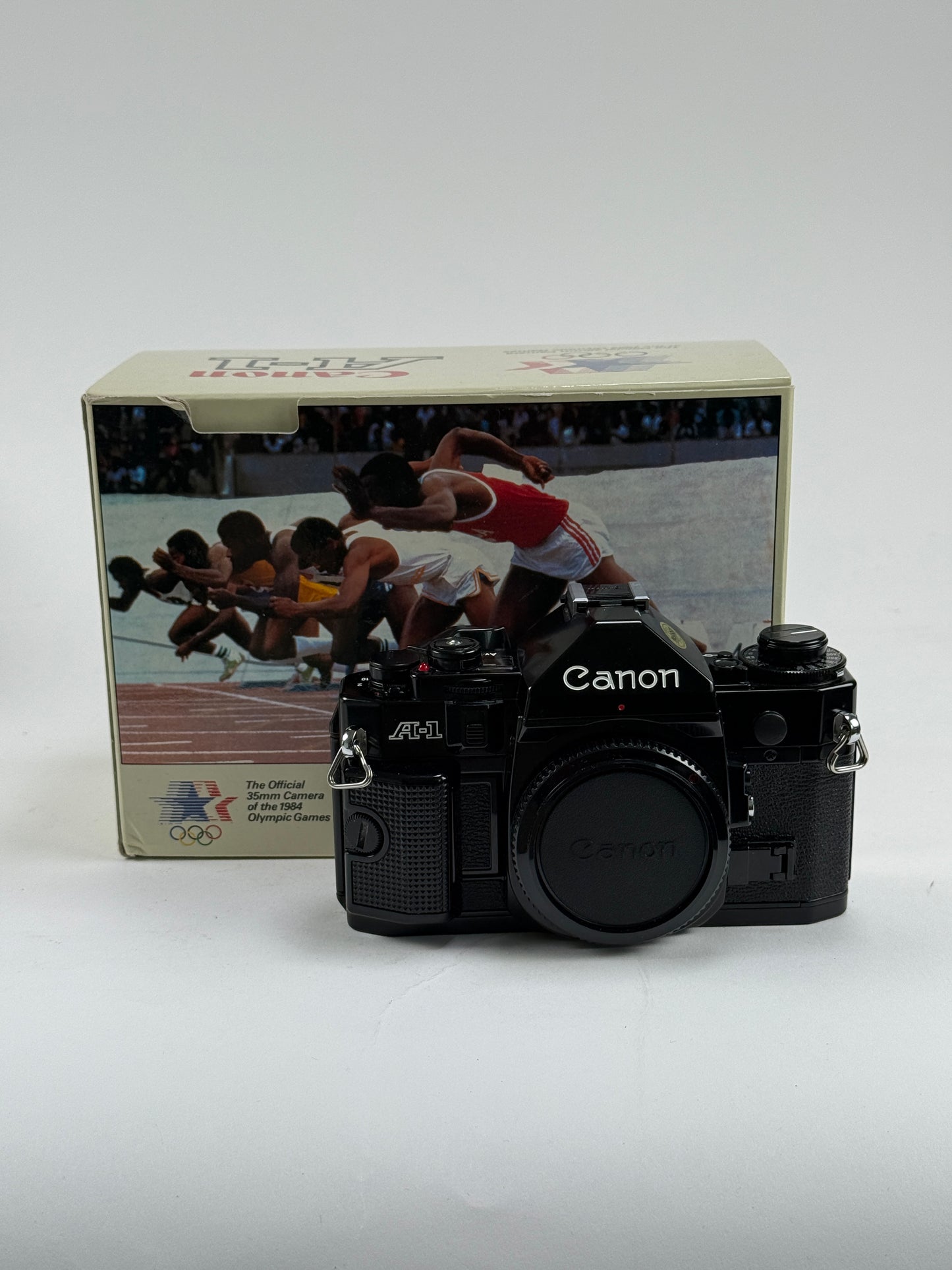 Canon A-1 A1 35mm SLR Film Camera Body Black Olympic