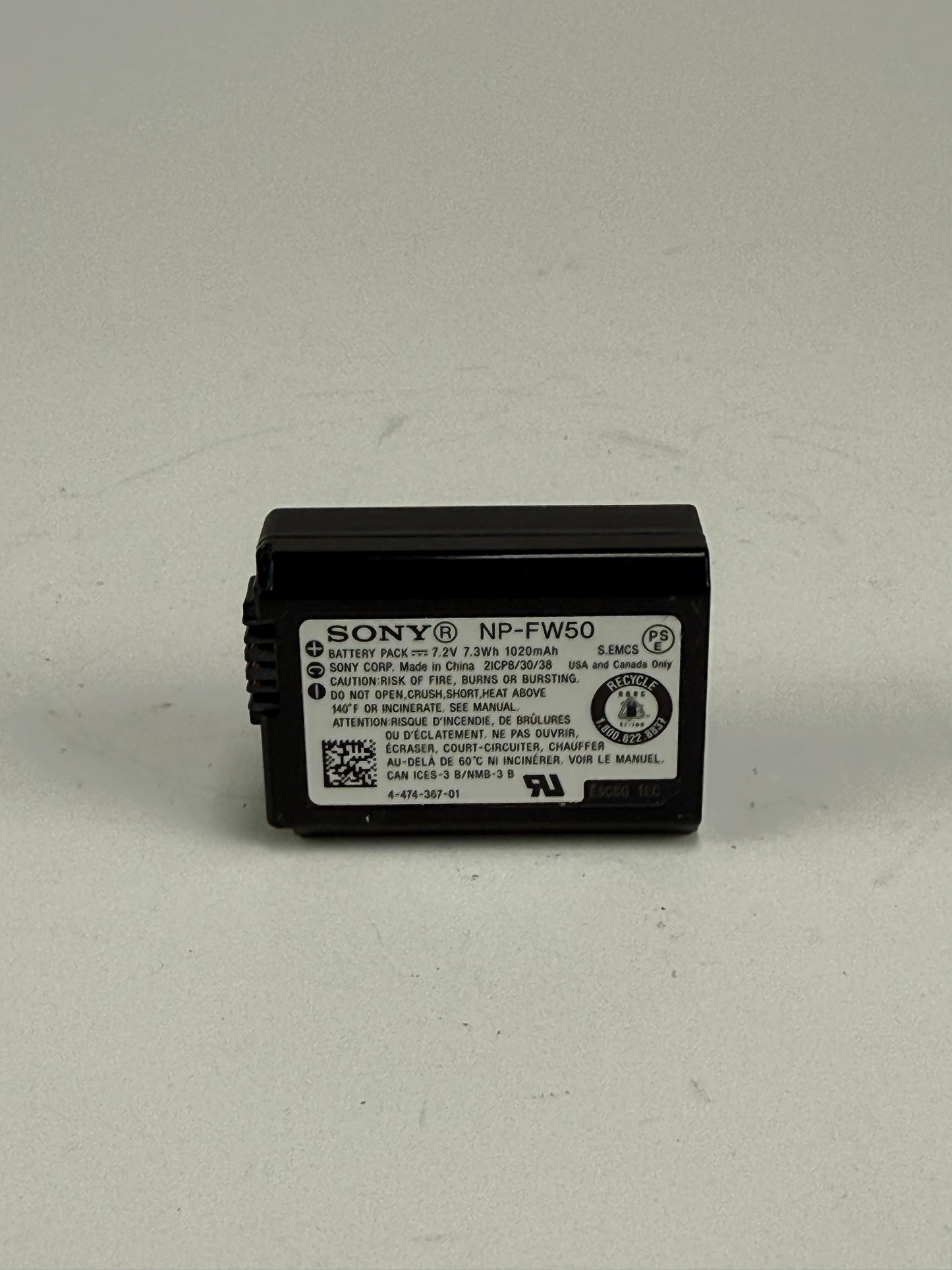 OEM Sony NP-FW50 Lithium-Ion 1020 mAh Rechargeable Infolithium W Battery