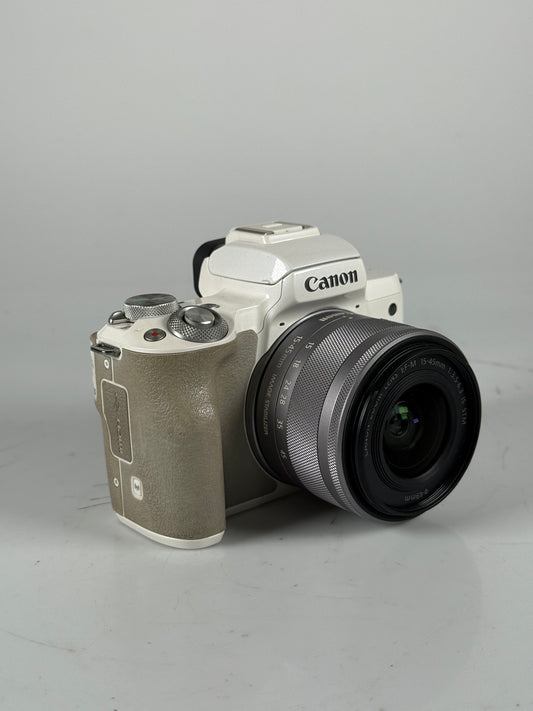 Canon EOS M50 24 MP Camera Body w/15-45mm Lens white