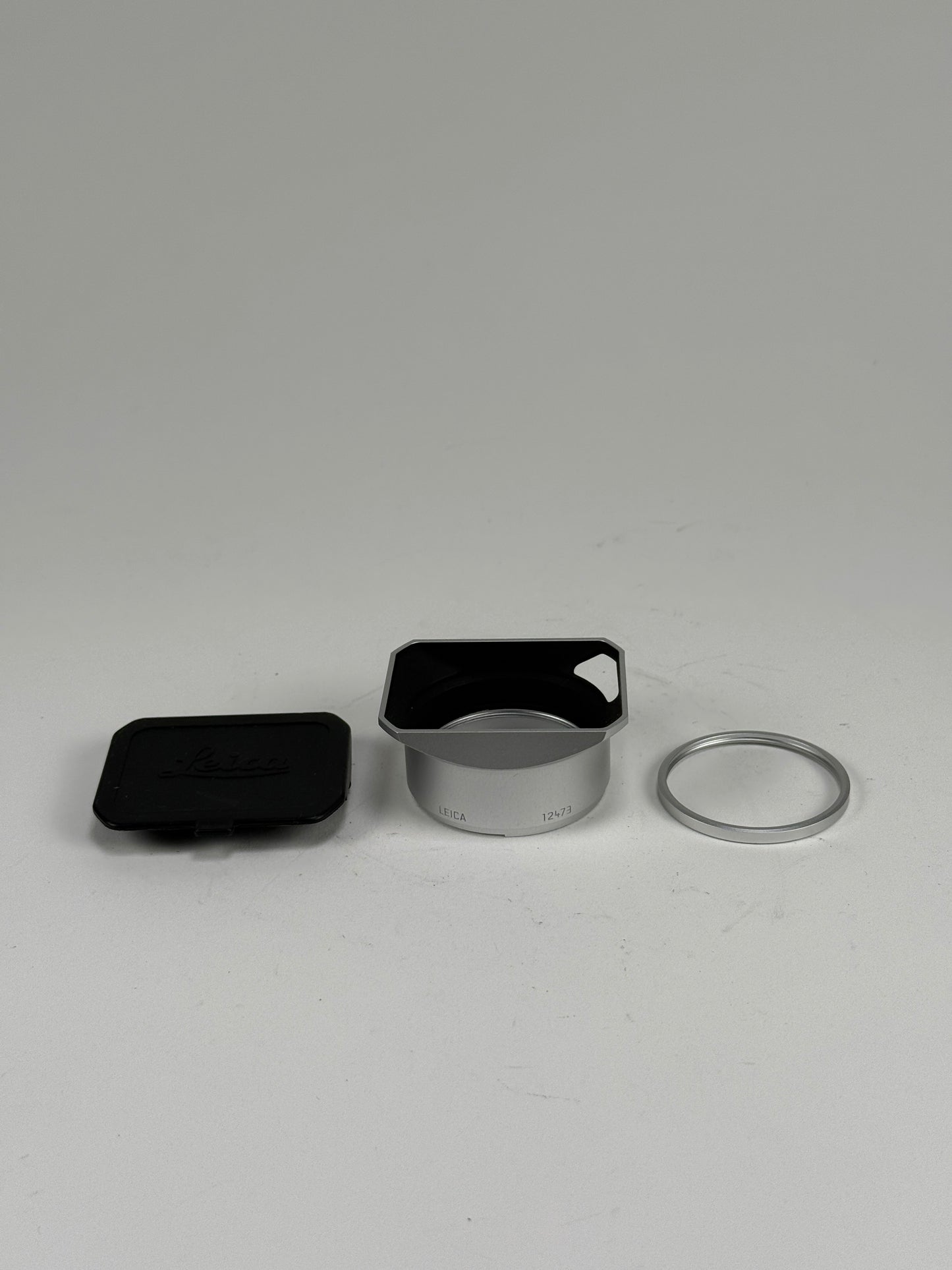 Genuine Leica Lens Hood for Summicron M 35mm f2 ASPH #12473, with hood cap and front lens ring
