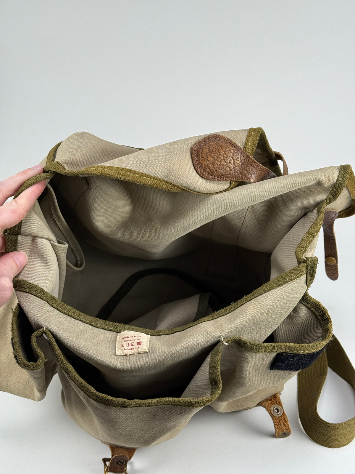 Vintage Leica Canvas and Leather Camera Bag made for E. Leitz USA