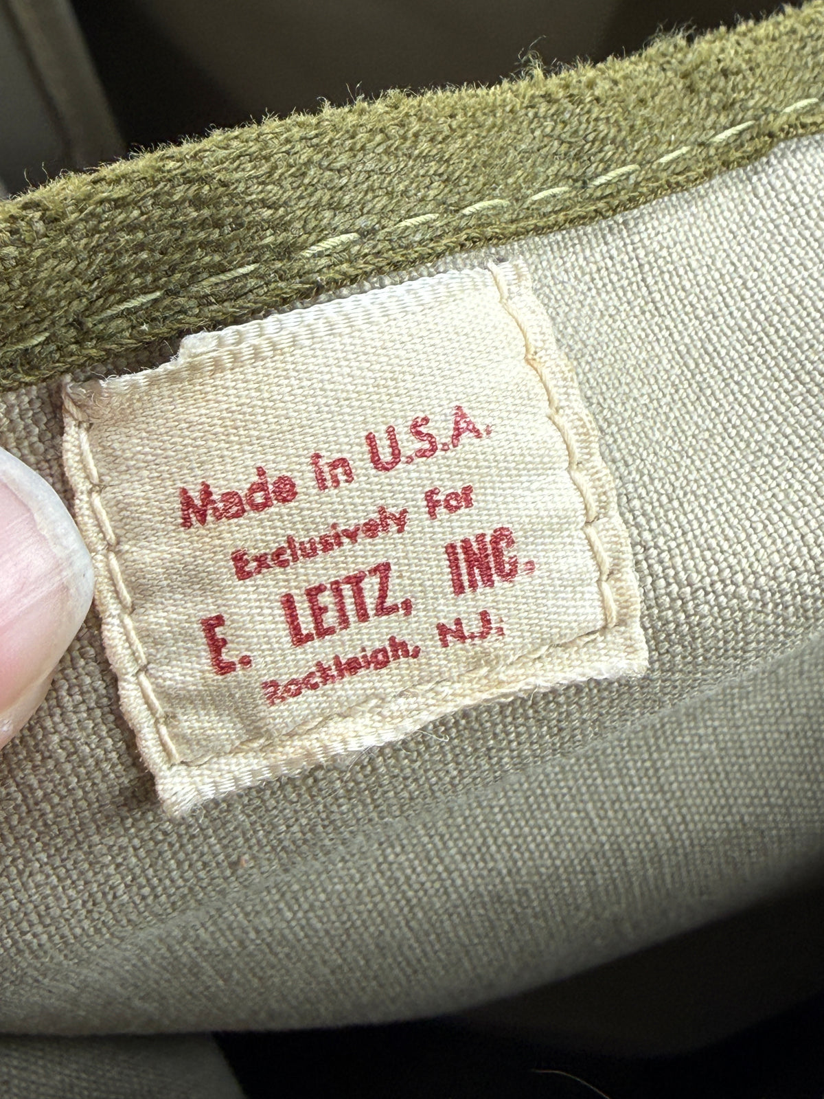 Vintage Leica Canvas and Leather Camera Bag made for E. Leitz USA
