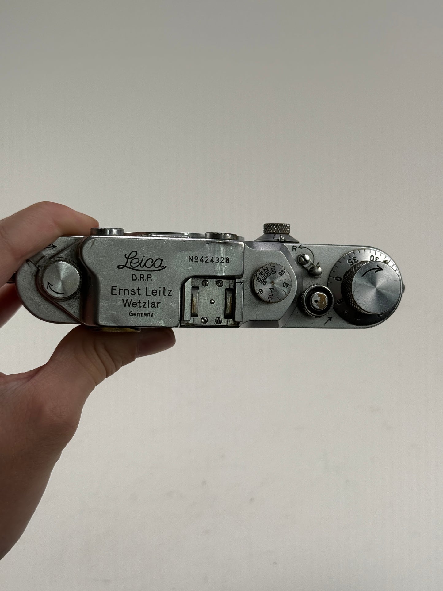 Leica IIIc rangefinder 35mm camera body Chrome