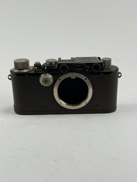 LEICA III (MODEL F) BLACK PAINT Rangefinder Film CAMERA Nickle Chrome
