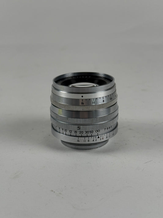 Topcor Leotax Tokyo Kogaku Chrome Camera Rangefinder Lens LTM Leica RARE Early