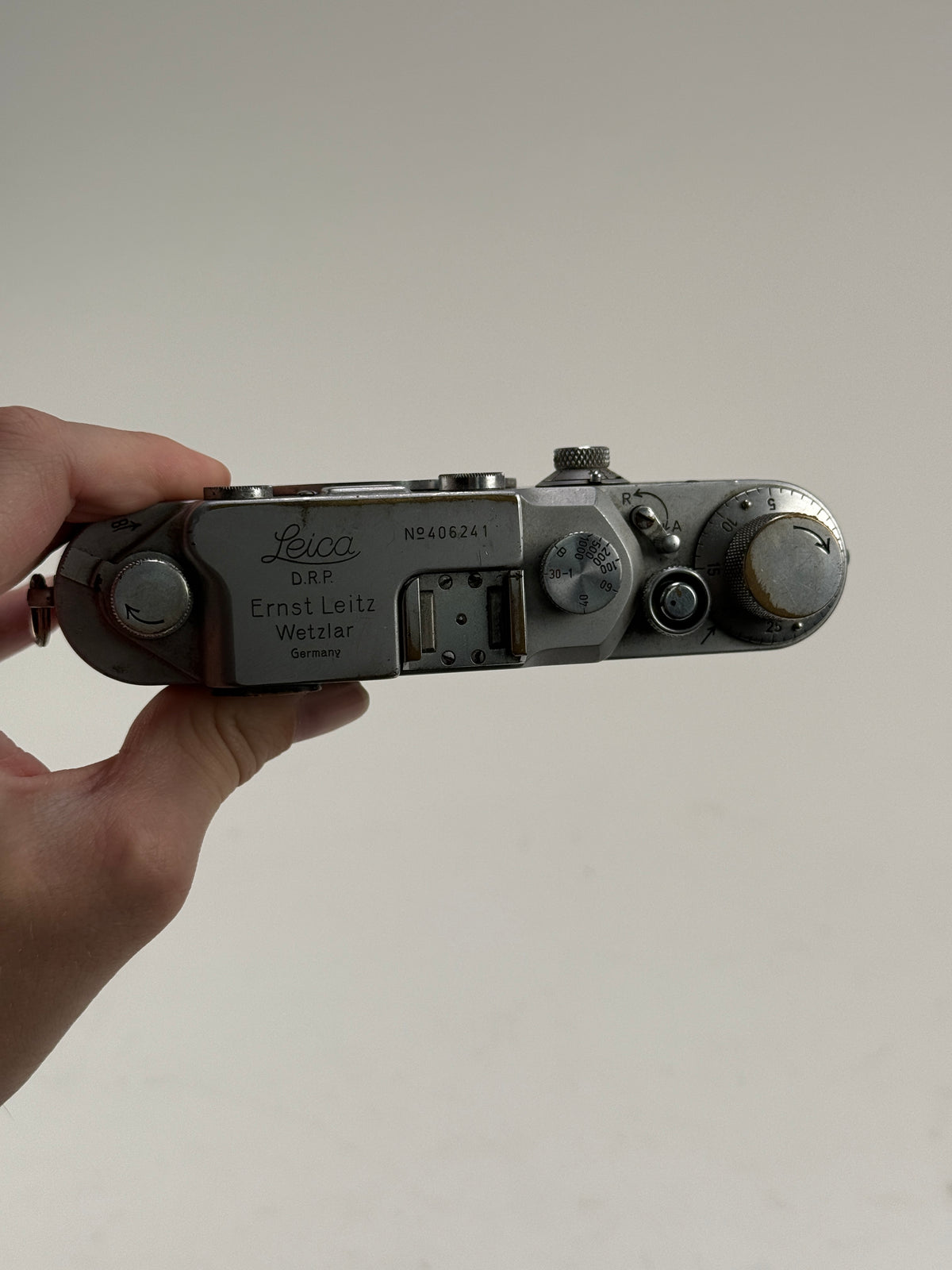 Leica IIIc rangefinder 35mm camera body chrome