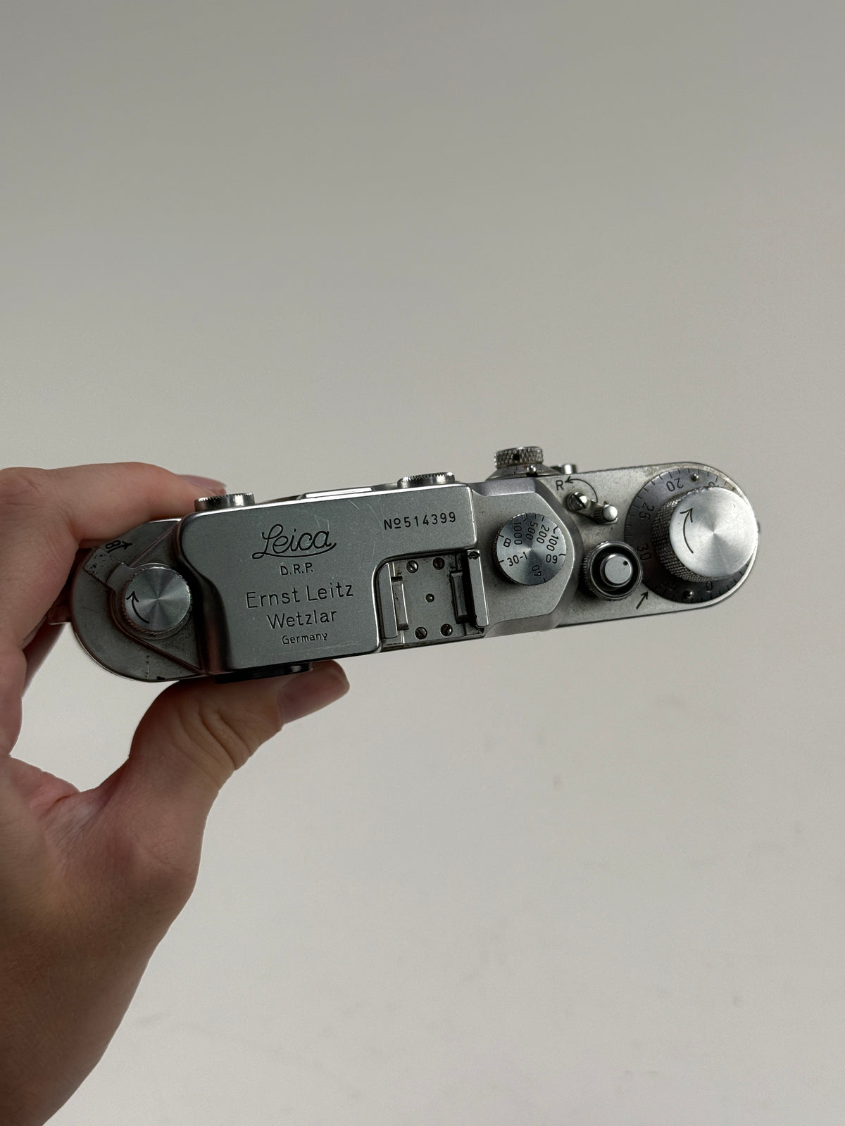 Leica IIIc rangefinder 35mm camera body chrome