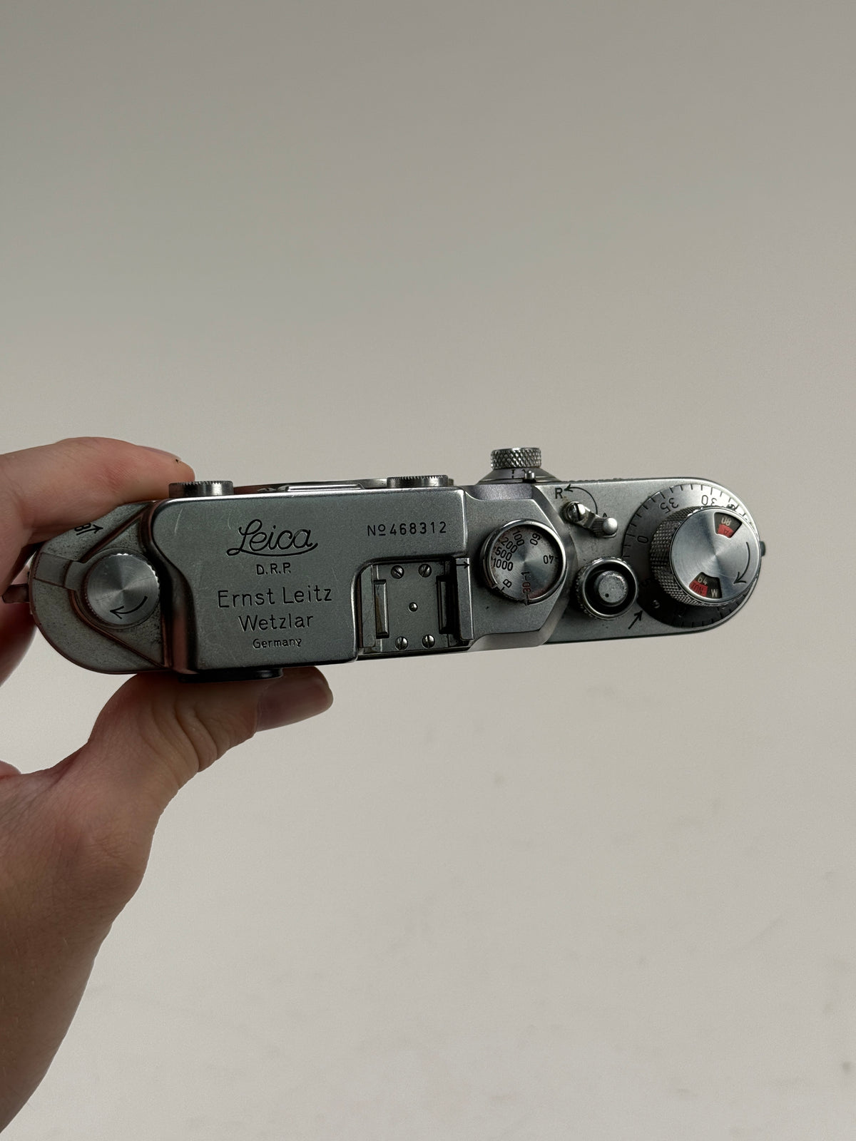 Leica IIIc rangefinder 35mm camera body chrome