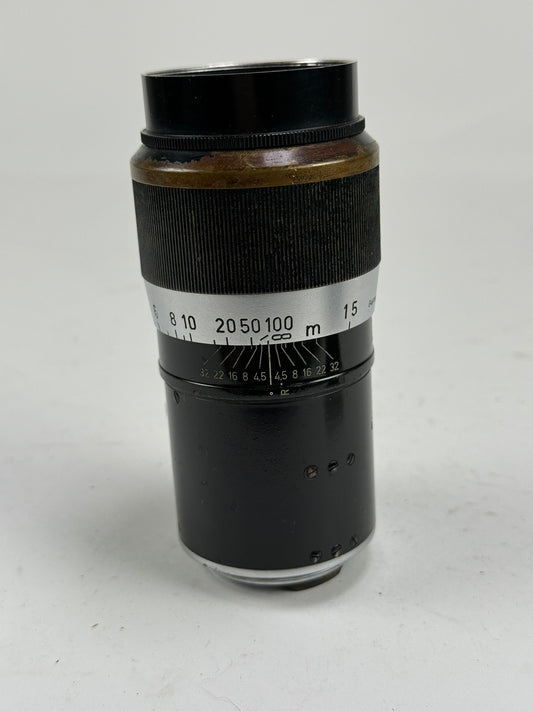 Leica 13.5cm (135mm) f4.5 Hektor LTM M39 Lens Black Focusing Helical
