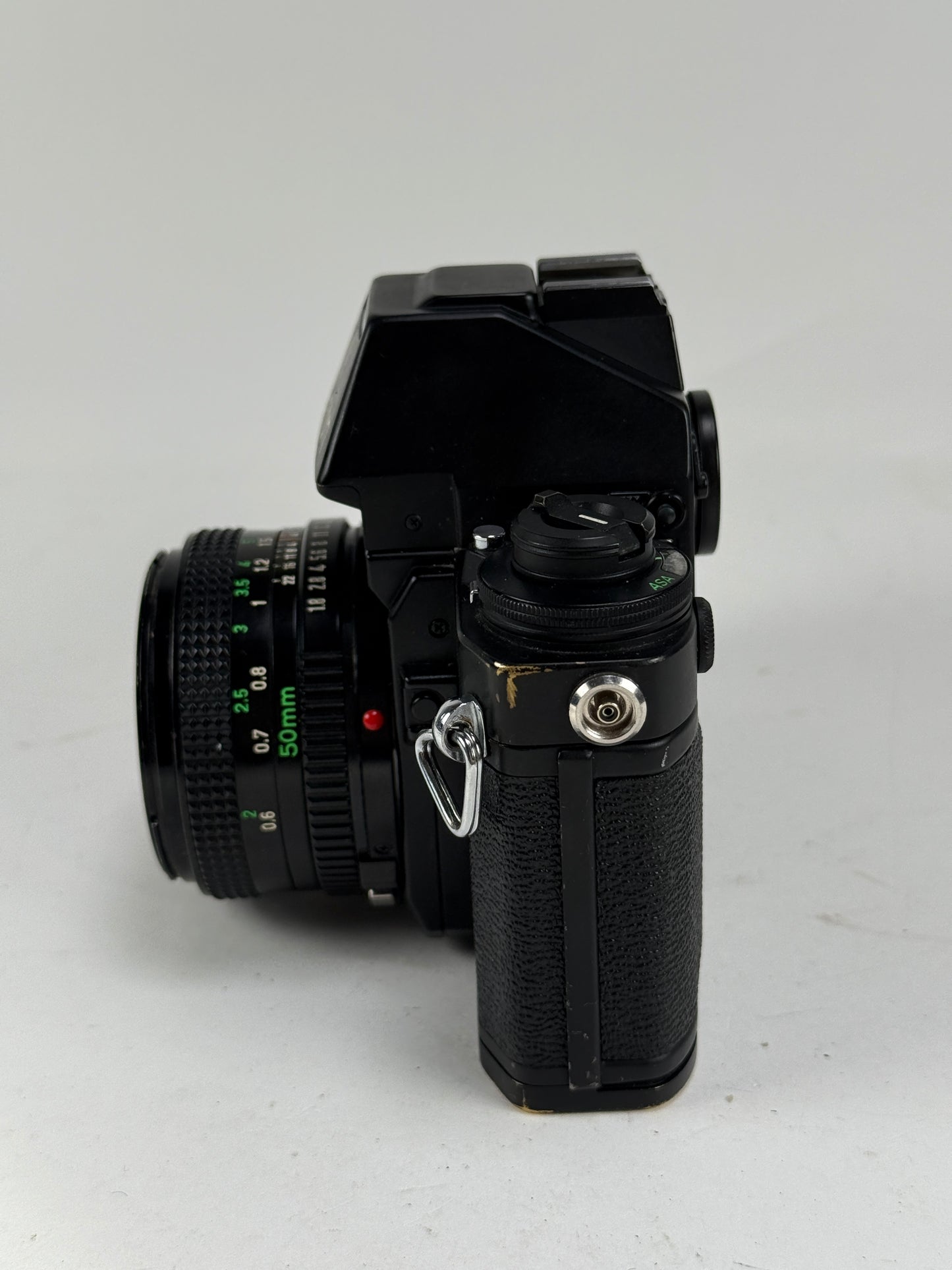 Canon NEW F-1 N 35mm SLR Film Camera black Body AE Finder w/ 50mm f1.8 FD