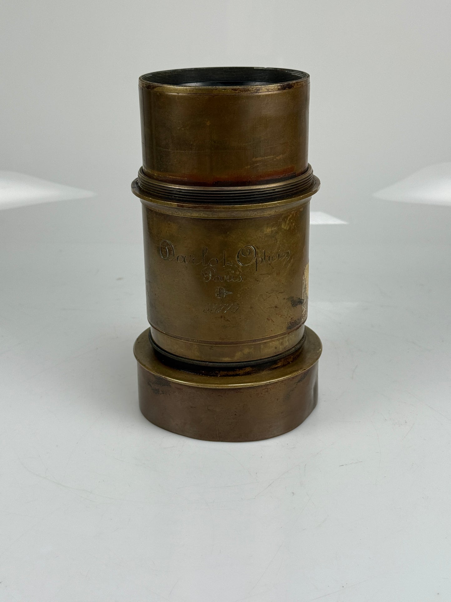 Large Darlot Jamin Paris Rack & Pinion Brass Lens Petzval