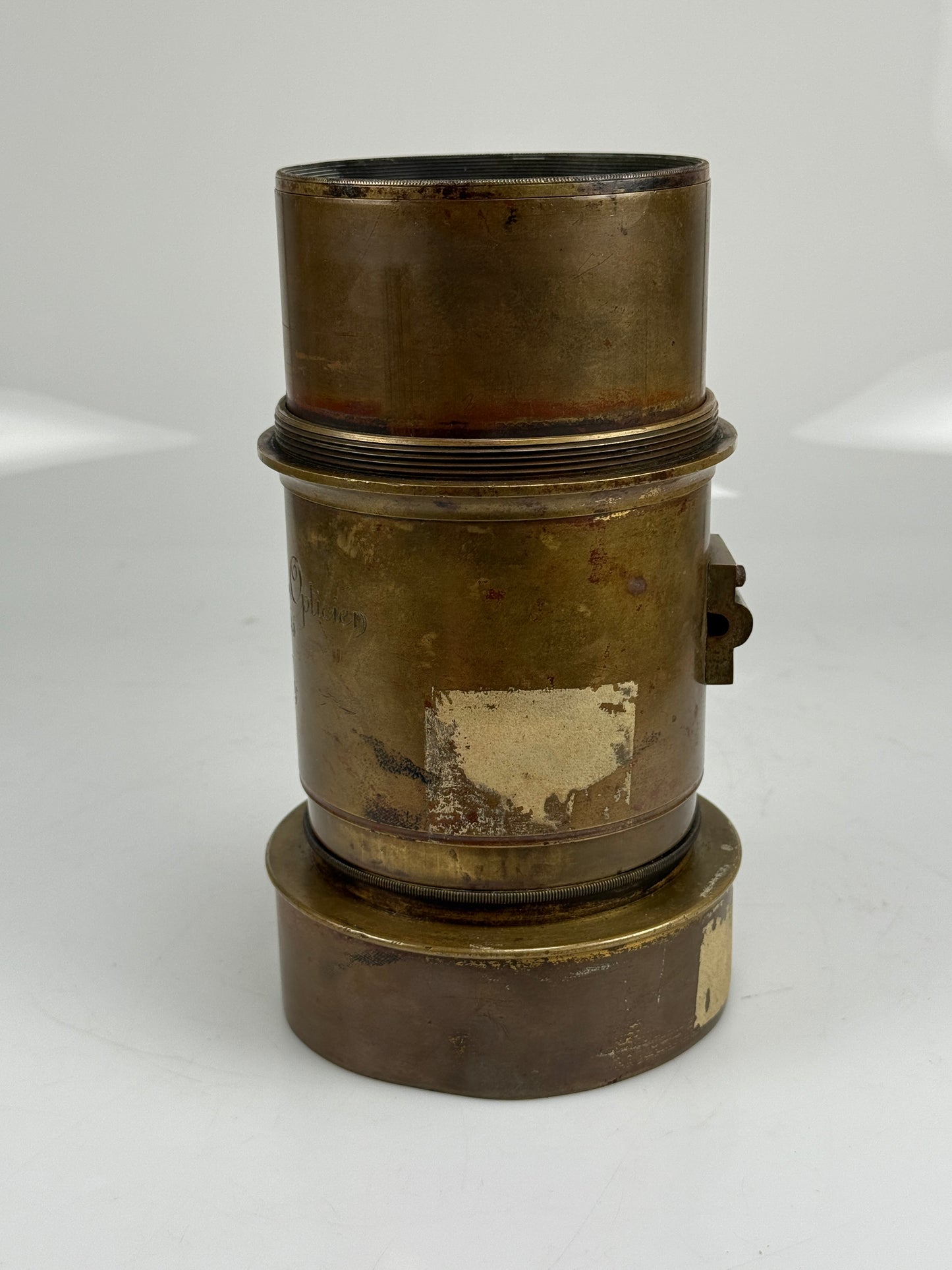 Large Darlot Jamin Paris Rack & Pinion Brass Lens Petzval