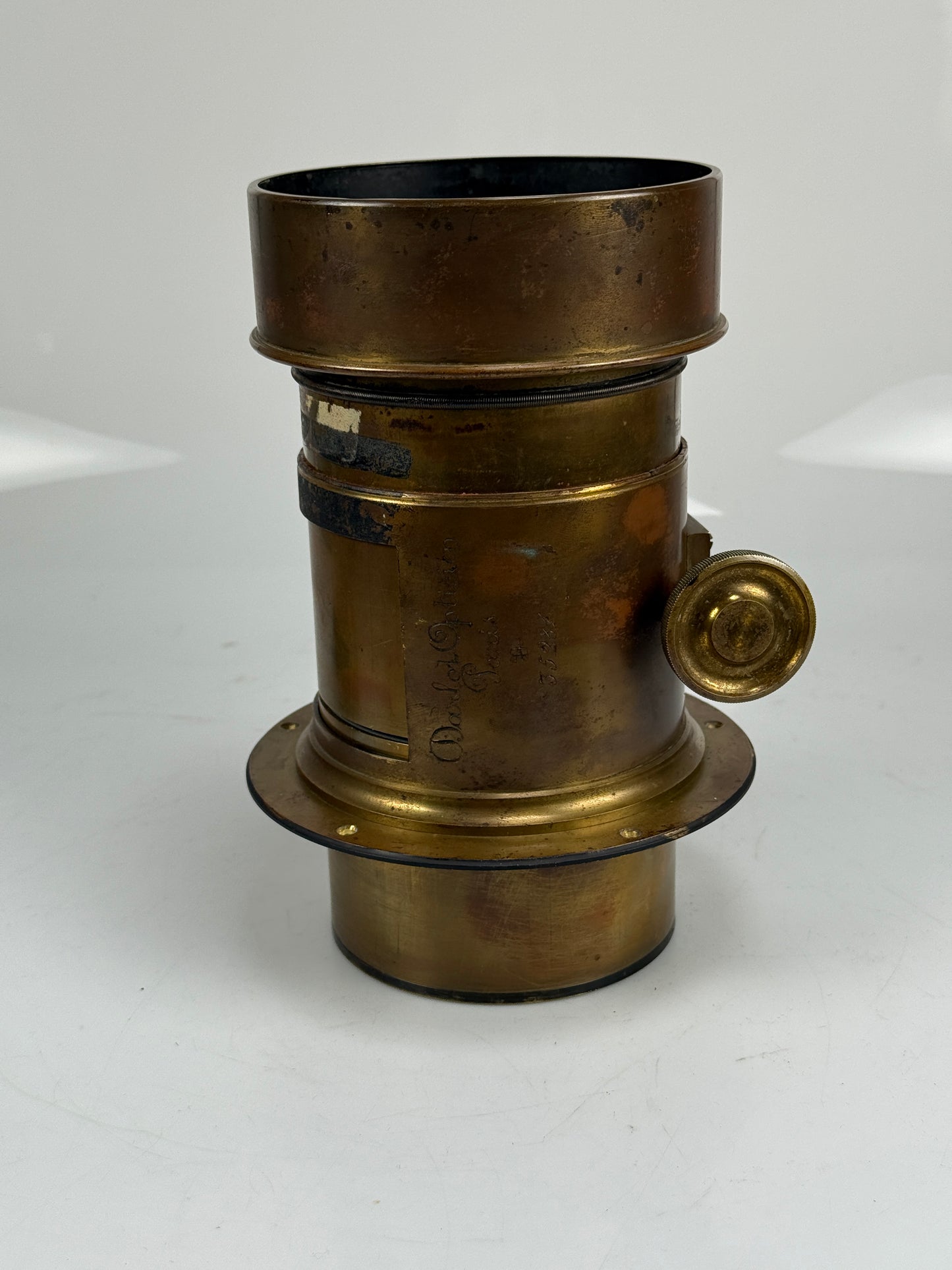 Large Darlot Jamin Paris Rack & Pinion Brass Lens Petzval