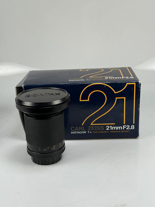 Contax Carl Zeiss Distagon T* 21mm f2.8 MMJ Lens C/Y Mount