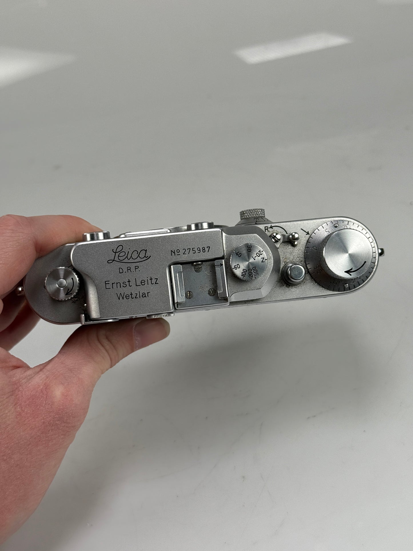 Leica IIIb rangefinder 35mm camera body chrome