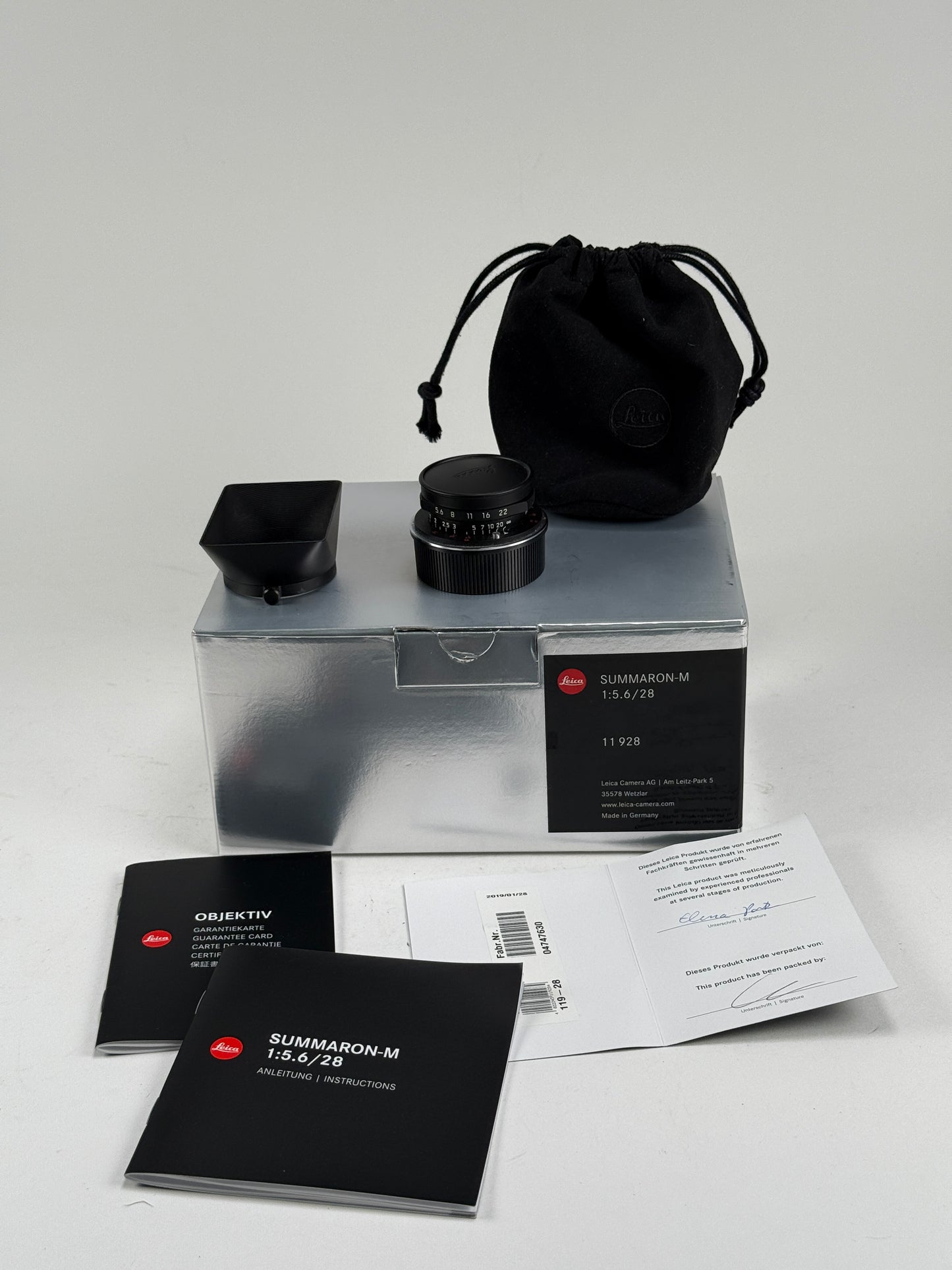 Leica 28mm F5.6 Summaron-M Matte Black chrome #11928 RARE