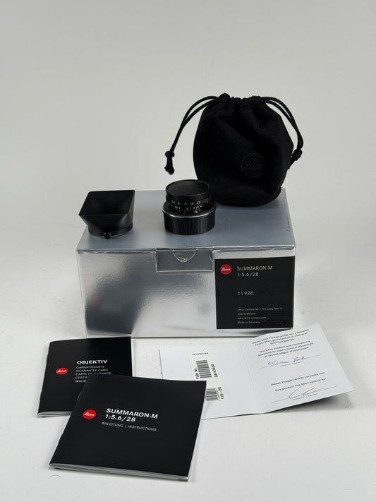 Leica 28mm F5.6 Summaron-M Matte Black chrome #11928 RARE