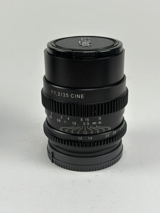 SLR Magic 35mm f/1.2 cine lens FE Sony E mount full frame