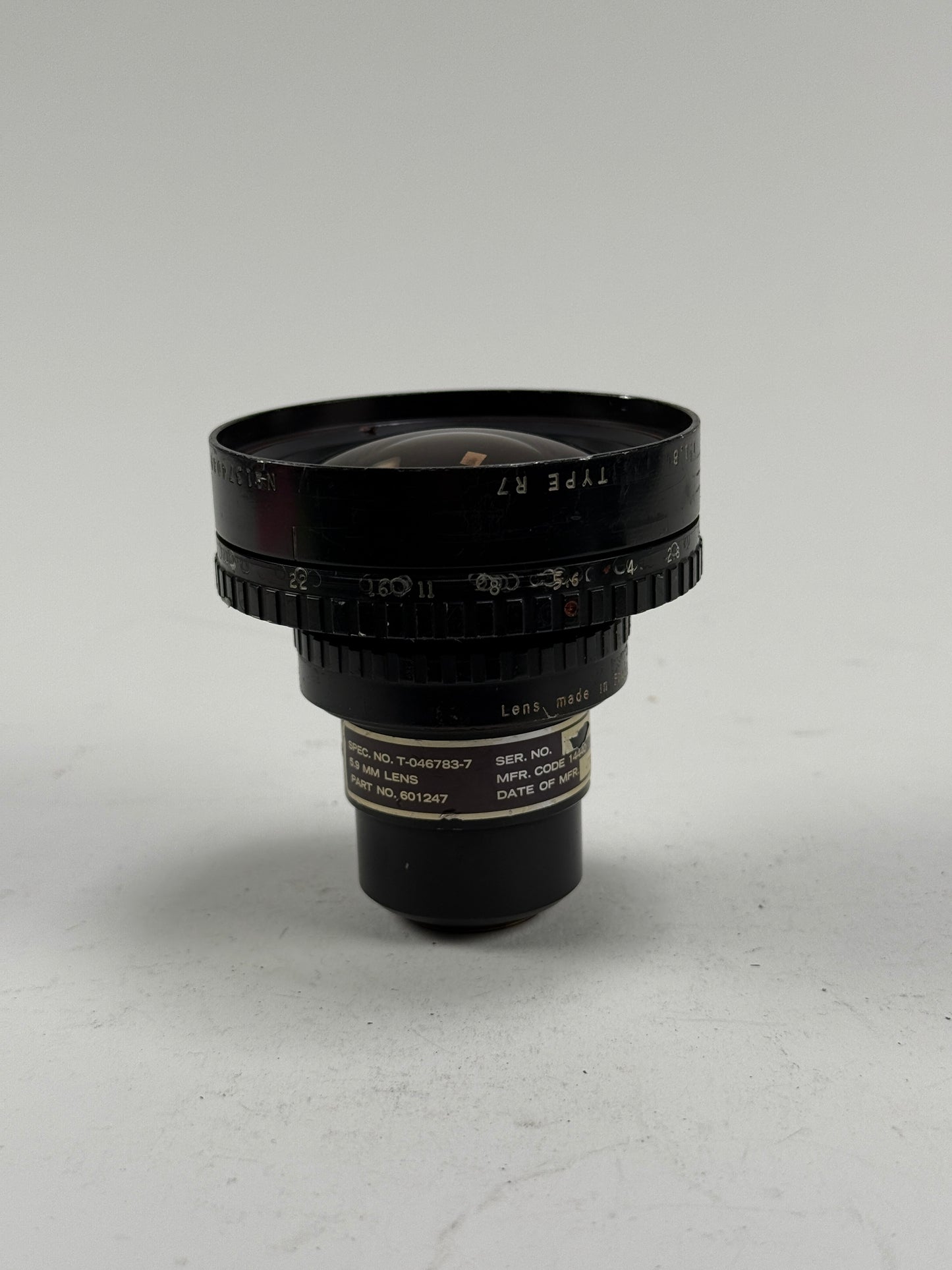 Angenieux Type R7 5.9mm f1.8 C Mount, Wide Angle Cinema Cine Lens #089