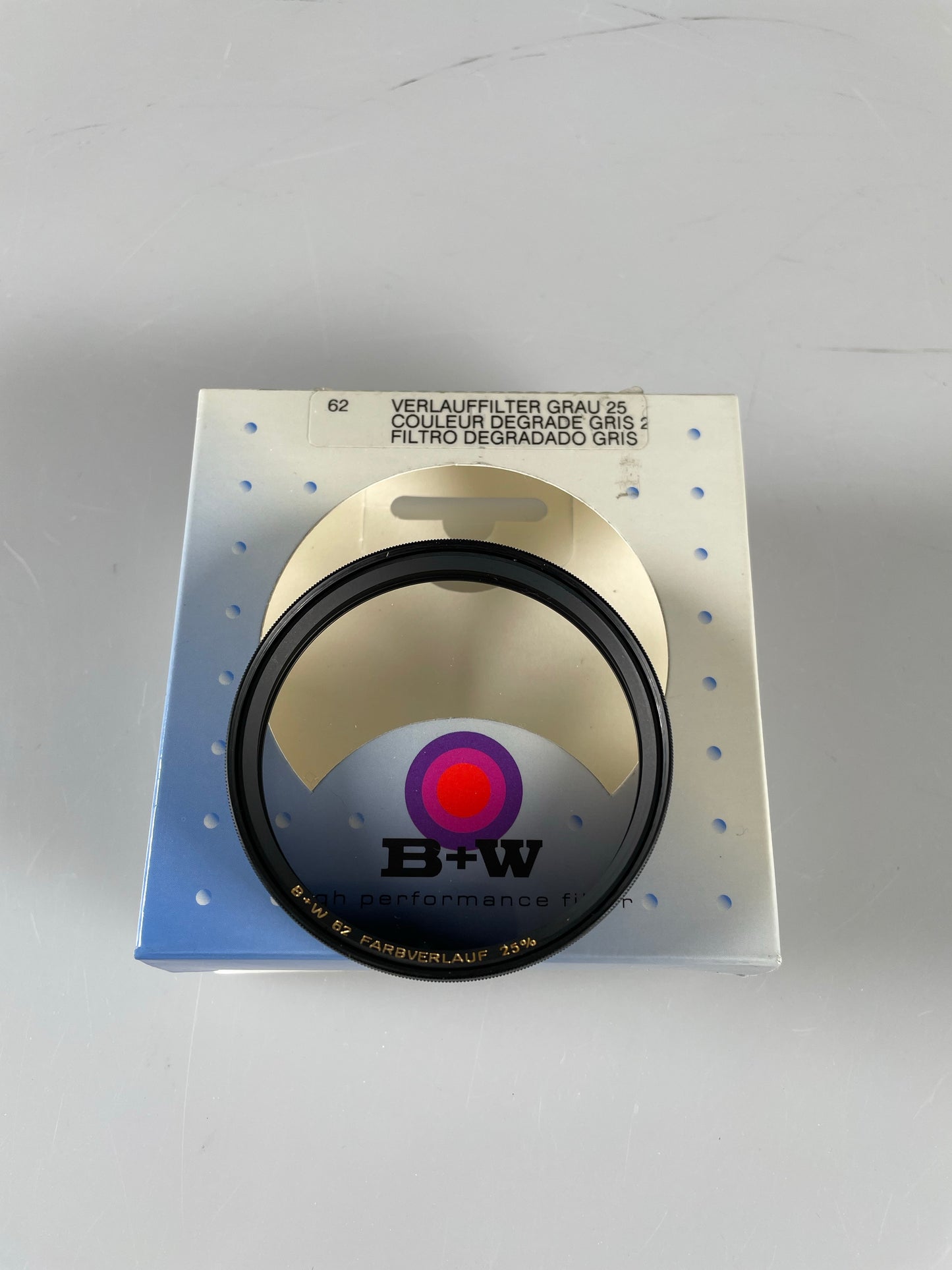 B+W 62mm Farbverlauf Grau 25% filter