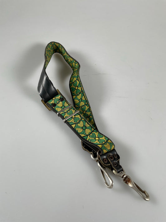 Irish Hippie St Patrick’s Day Green 4 Leaf Clover Camera Strap  - Vintage