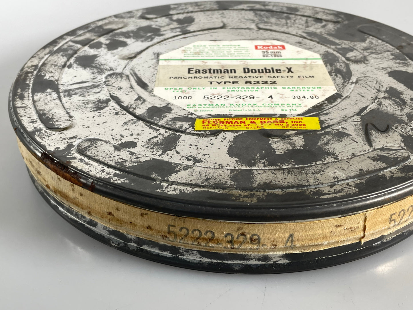 RARE! Eastman Kodak Double-X 5222 B&W Negative film 35mm, Bulk Roll, 1000 ft