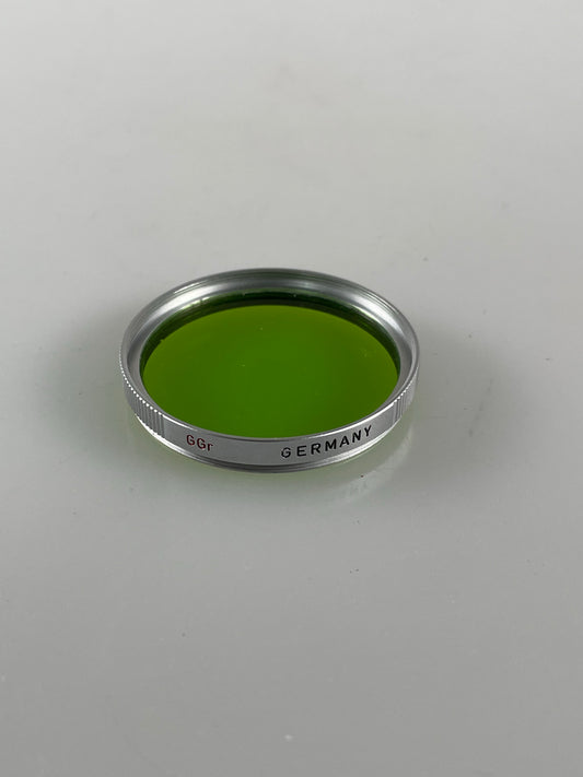 Leica leitz E39 39mm screw-in GGr Green filter, chrome ring